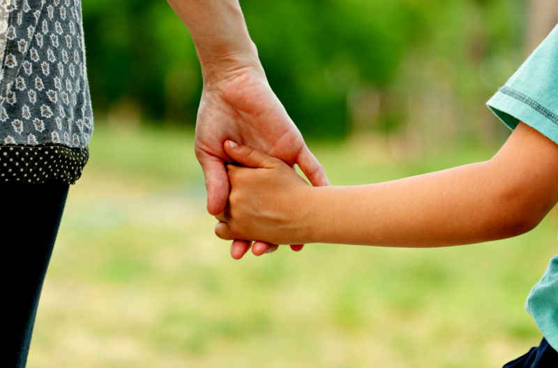 Holding hands