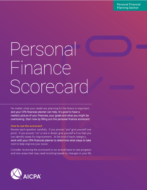 Personal Finance Scorecard